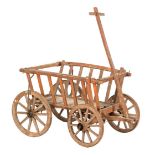 Spruce wooden handcart