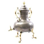 Pewter baluster-shaped tap jug