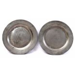 2 pewter dishes