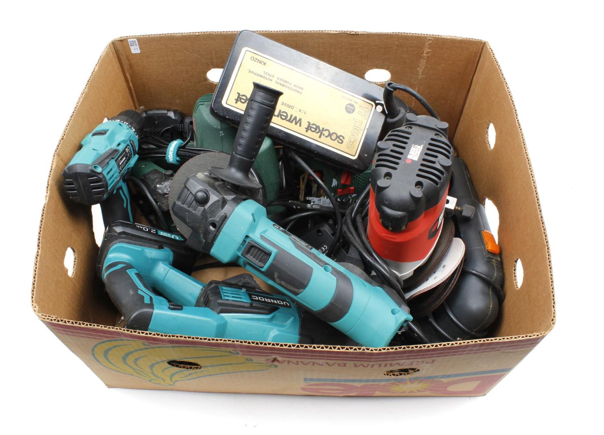 Box various electrical tools