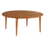 Solid oak round coffee table