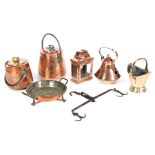 6 pieces of copperware