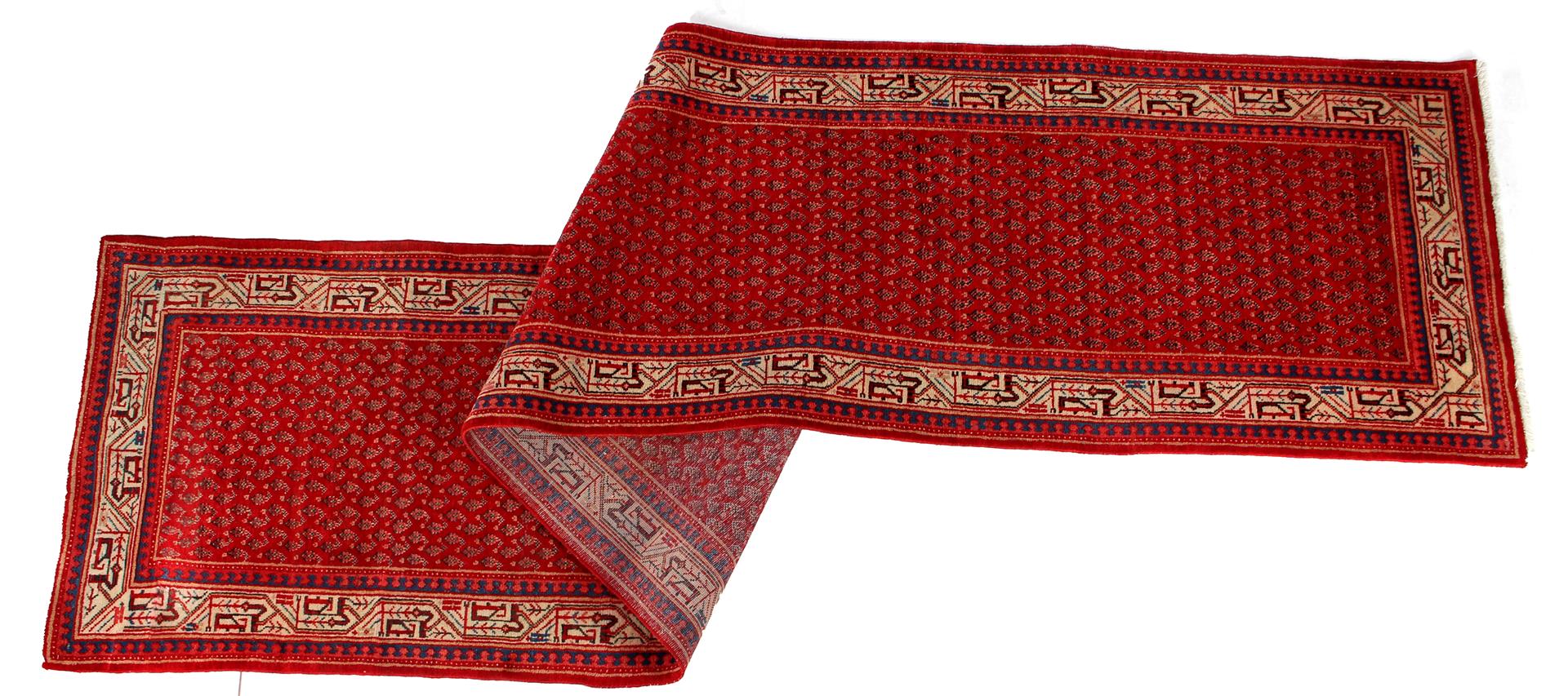 Hand-knotted oriental runner