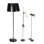 3 metal floor lamps