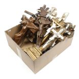 Box of religious crucifixes