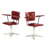 2 chrome office chairs