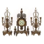 Brass mantel clock