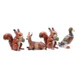 4 bronze animal figures