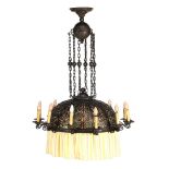 Wrought iron hanging lamp