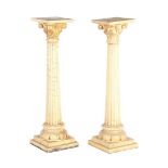 2x wooden pedestal