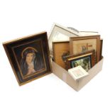 Box of various religious wall decorations