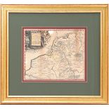 Framed topographical map