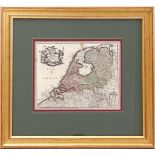 Framed topographical map