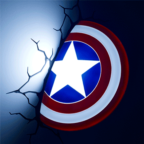 X 2 Marvel Captain America Shield 3D Deco Light RRP £30 Each