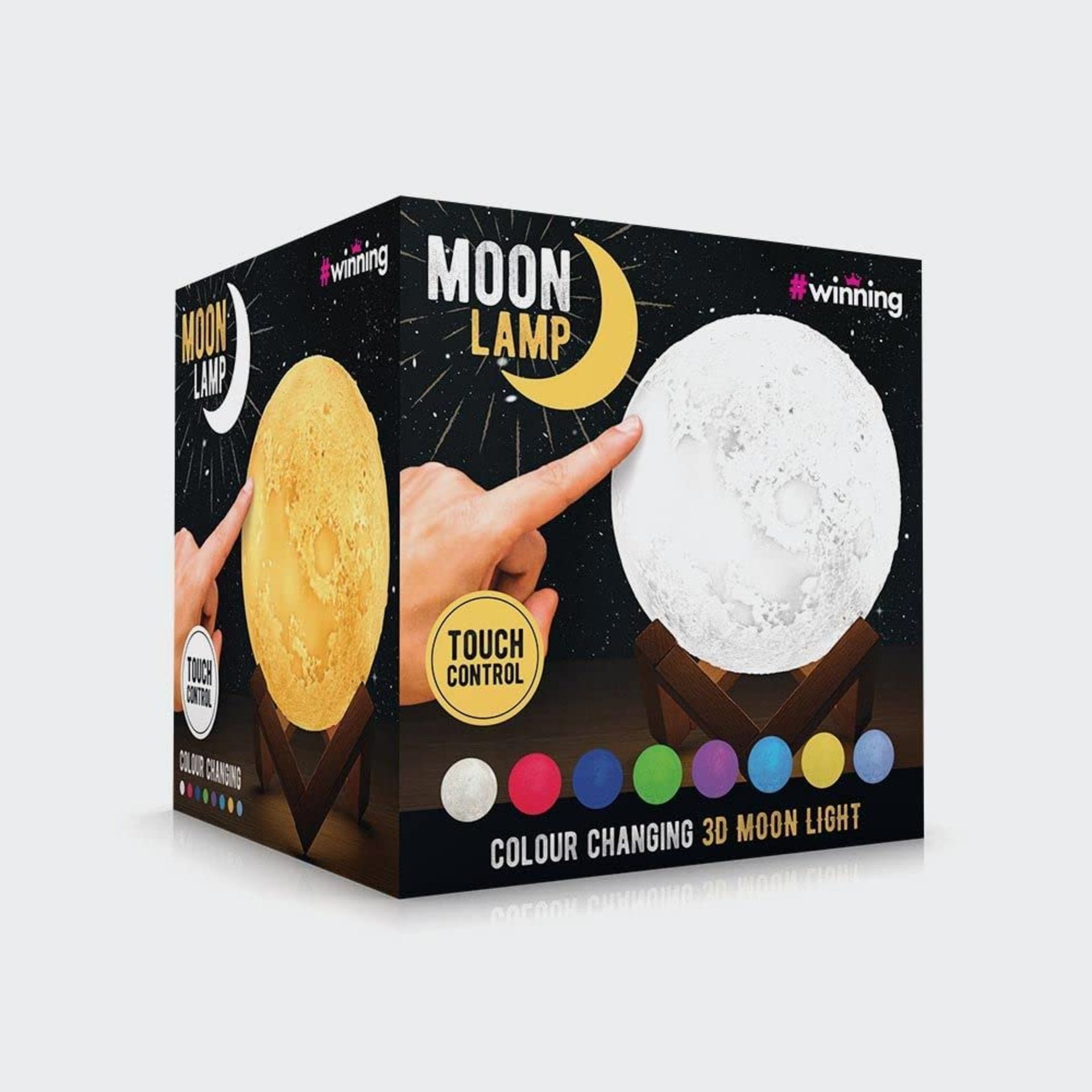 X 4 Colour Changing Touch Controlled Moon Lamp RRP £20 Each