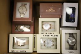 Mixed box of 12 x Watches including Anne Klein & Fossil. Approx total RRP £1114
