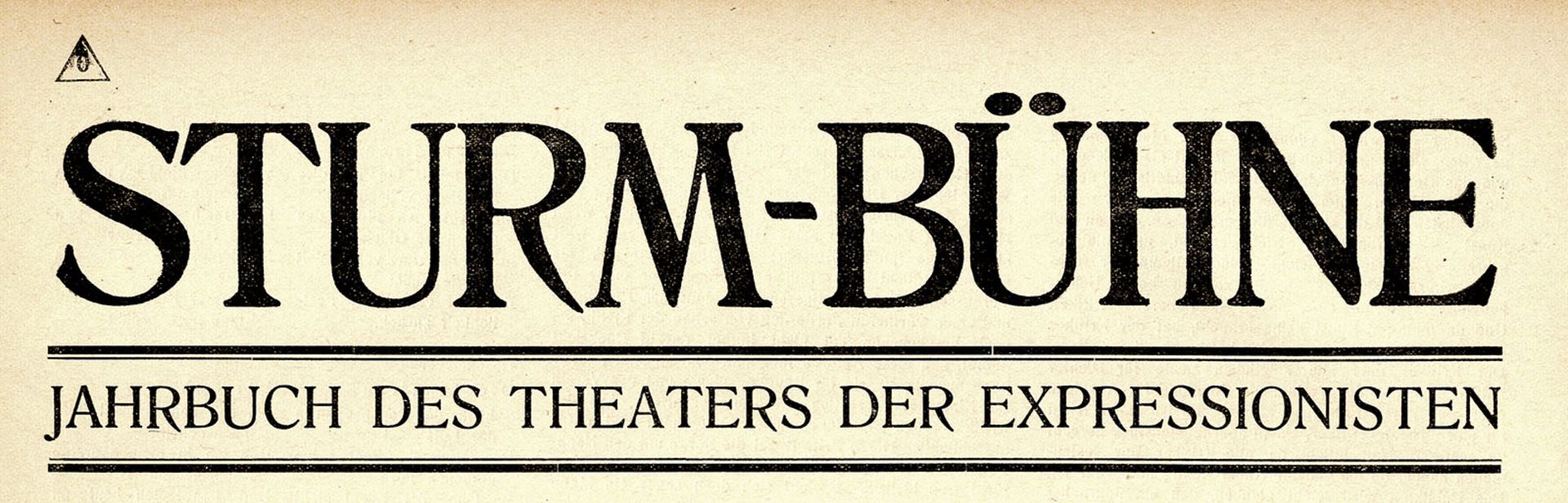 Der Sturm. – Sturm-Bühne.