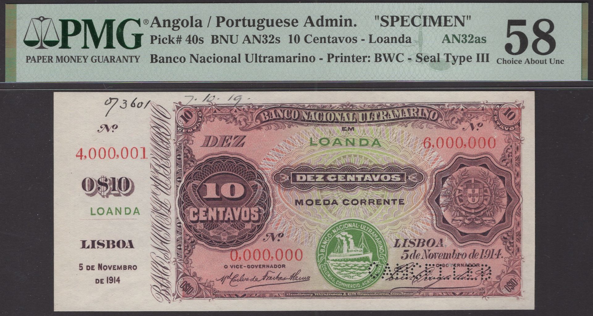 The Laurence Pope Collection of Portuguese Colonial Banknotes - Part One