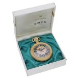 Rolex. A gilt metal and glass perfume bottle in the form of a pocket watch, Perpetually Yours, ci...