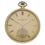 Vacheron & Constantin. A gold open-faced keyless watch, circa 1930. Movement: lever escapement,...