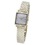 Swiss. A ladyâ€™s gold square wristwatch, circa 1964. Movement: cal. 34-24, manual winding, 17 jew..