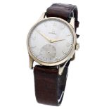 Omega. A gold wristwatch, Ref. 13322, circa 1955. Movement: cal. 266, manual winding, 17 jewels,...