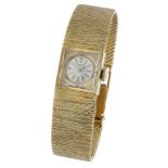 Universal. A ladyâ€™s gold bracelet watch, circa 1970. Movement: manual winding, 17 jewels. Dial:...