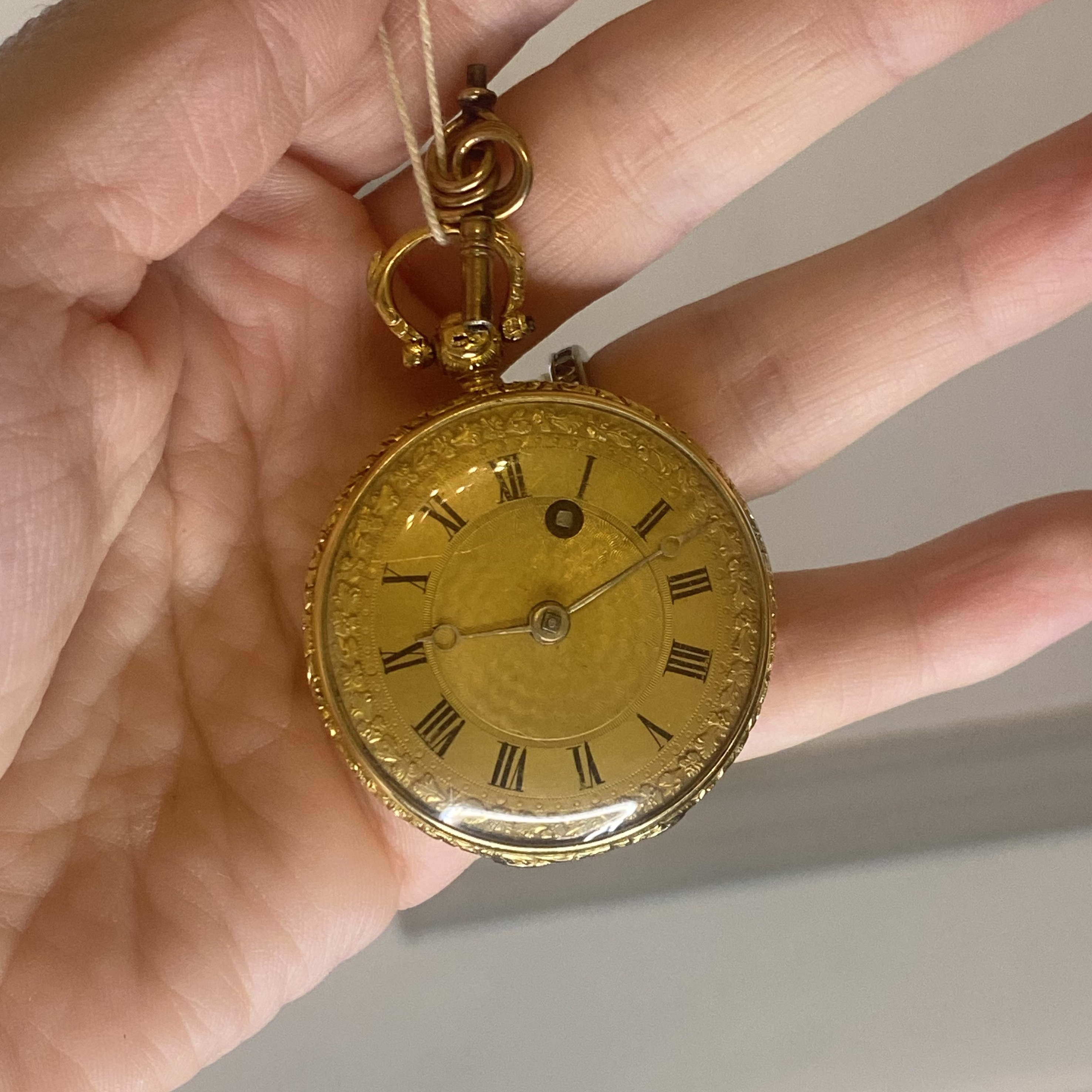 English. A gold consular cased watch, circa 1830. Movement: gilt full plate, verge escapement.... - Image 3 of 3