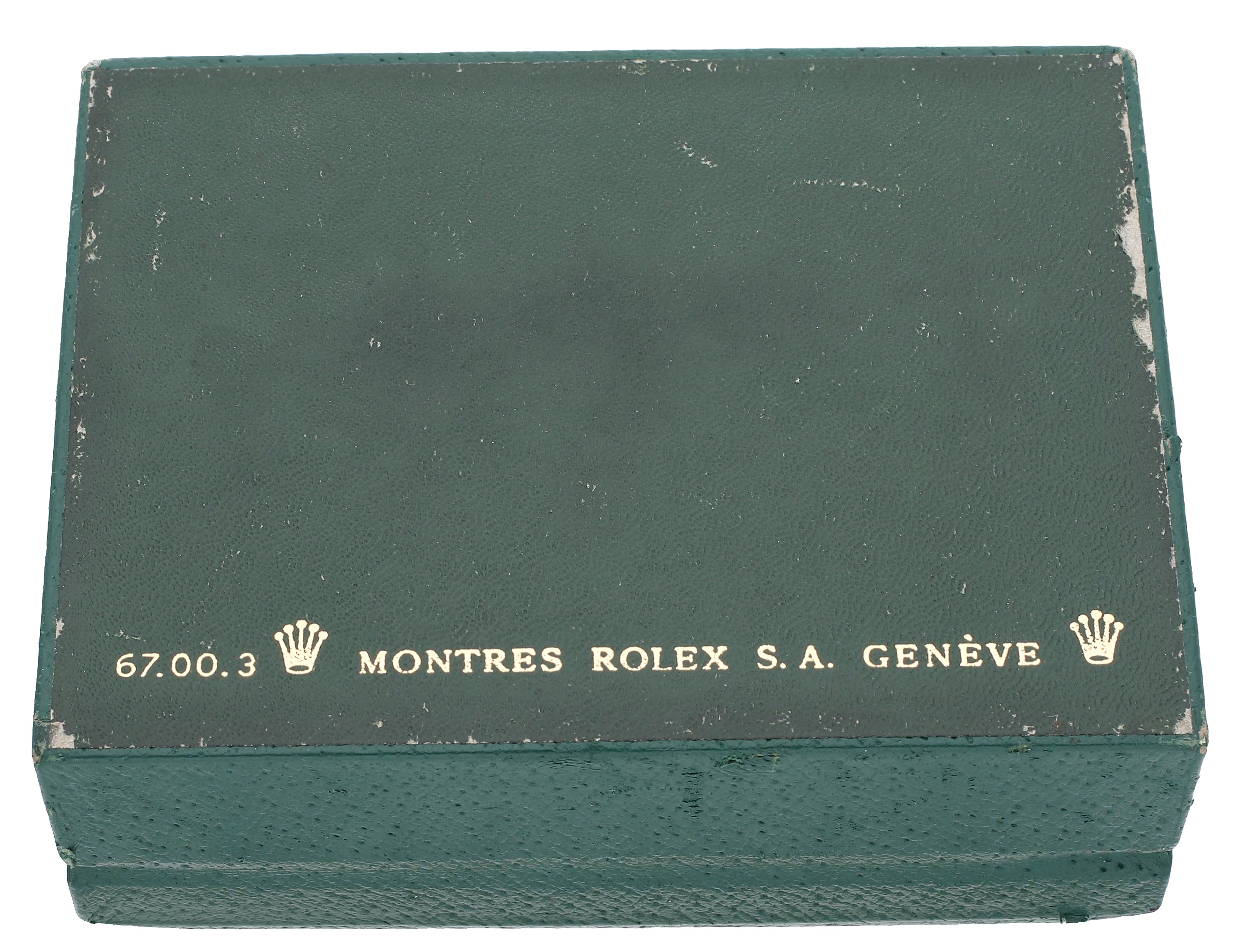 Rolex. A green leather and wooden presentation case, No. 67.00.3, circa 1970 Dimensions: length... - Image 3 of 3