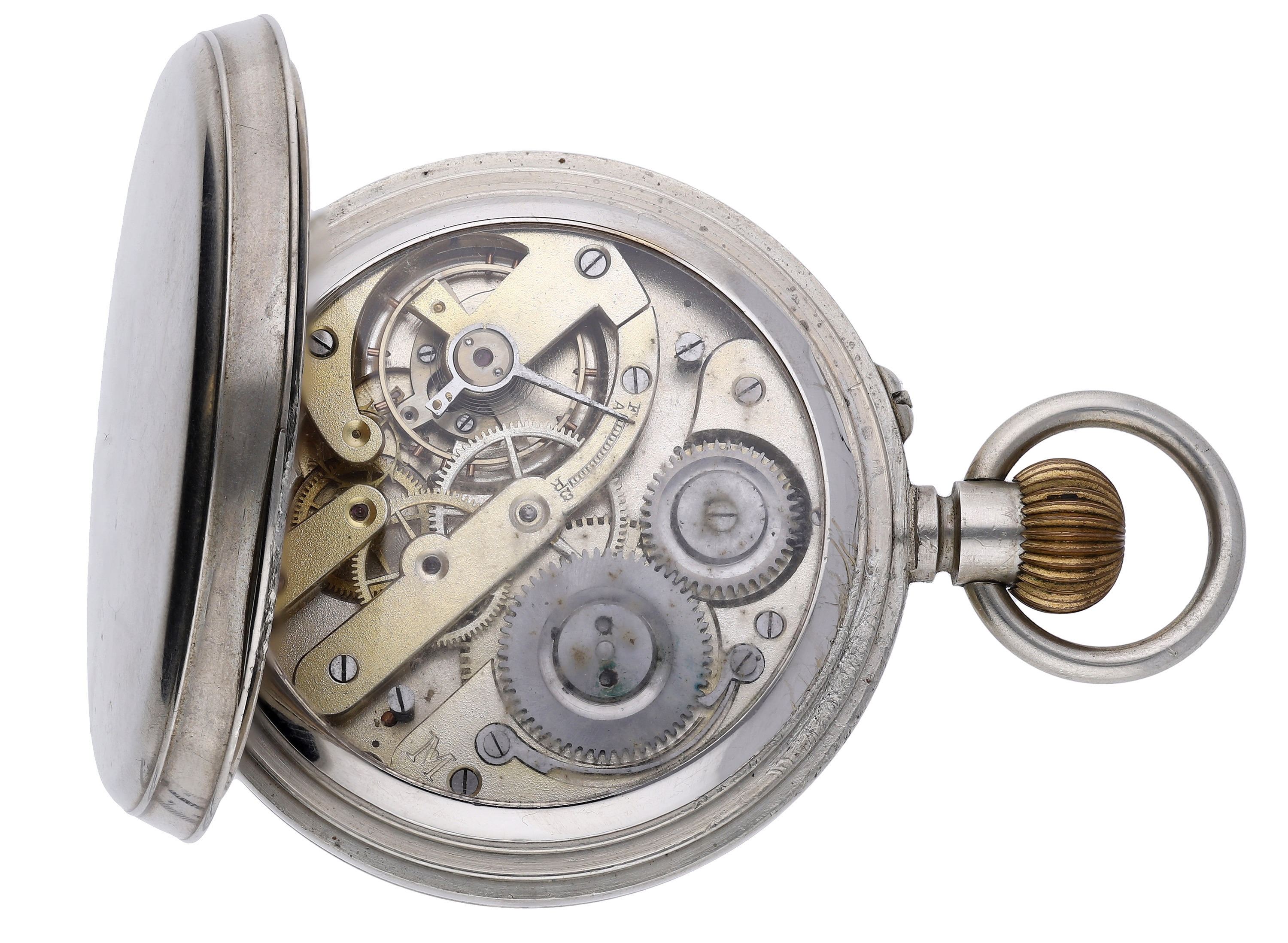 Swiss. A desk set with Goliath watch, thermometer and barometer, circa 1900 Movement: manual win... - Image 4 of 4