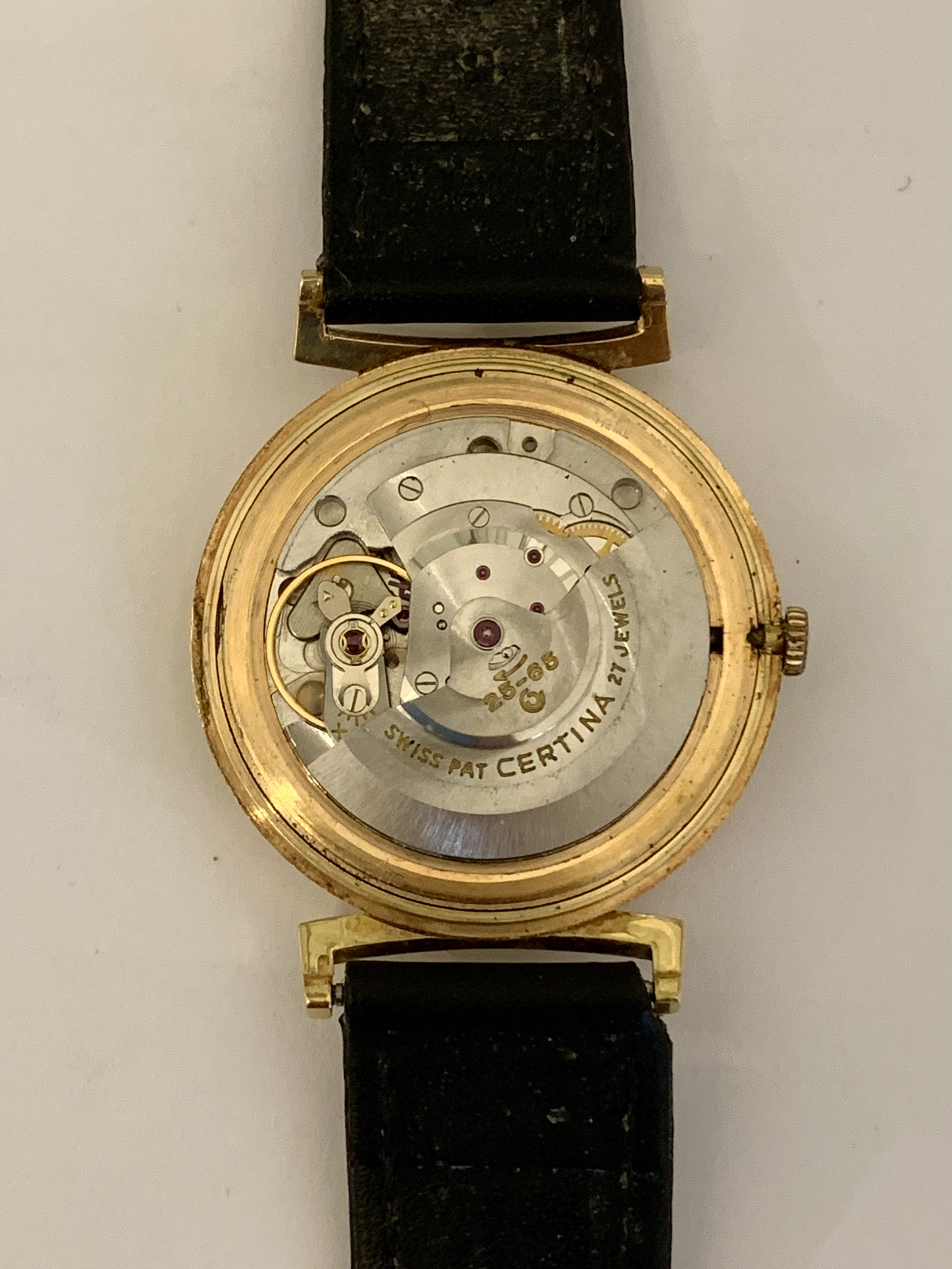 Certina. A gold automatic wristwatch, Ref. 5608, Blue Ribbon, circa 1960 Movement: cal. 25-65, a... - Image 3 of 4