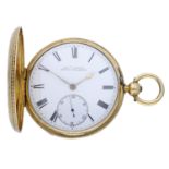 William Jaffray, Glasgow. A gold hunting cased watch, 1866. Movement: three quarter plate, lever...