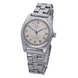 Rolex. A stainless steel wristwatch, Ref 5050, Oyster Perpetual, â€˜Bubblebackâ€™, circa 1949. Movem