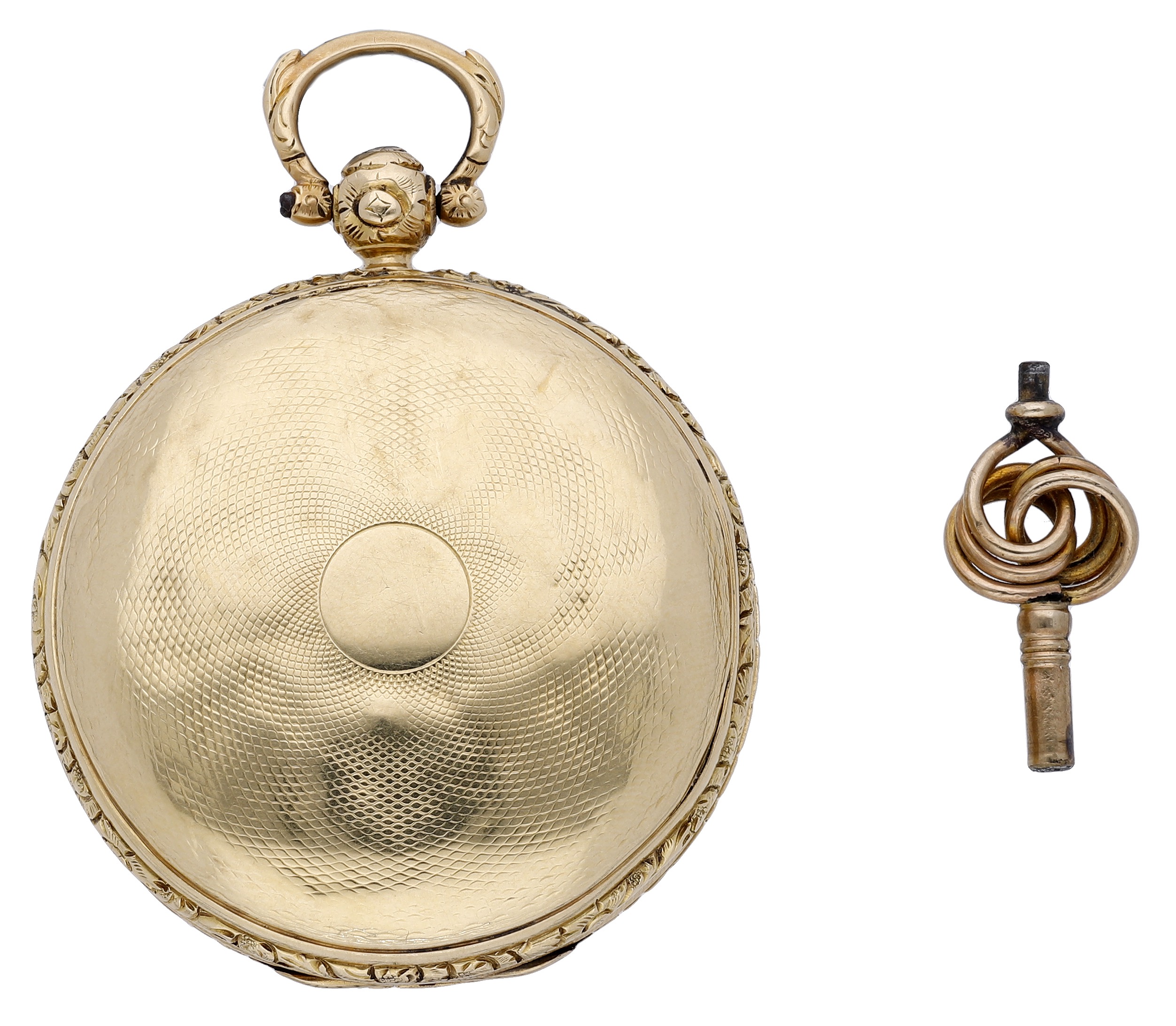 English. A gold consular cased watch, circa 1830. Movement: gilt full plate, verge escapement.... - Image 2 of 3