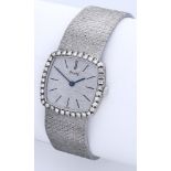 Piaget. A ladyâ€™s white gold and diamond-set bracelet watch, Ref. 9236, circa 1960. Movement: cal..