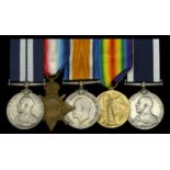 A Great War D.S.M. group of five awarded to Chief Engine Room Artificer First Class B. J. Ha...