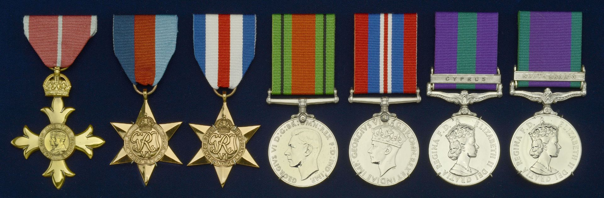 A post-War 'Aden Operations' O.B.E. group of seven awarded to Colonel E. H. O. Bailey, Royal...