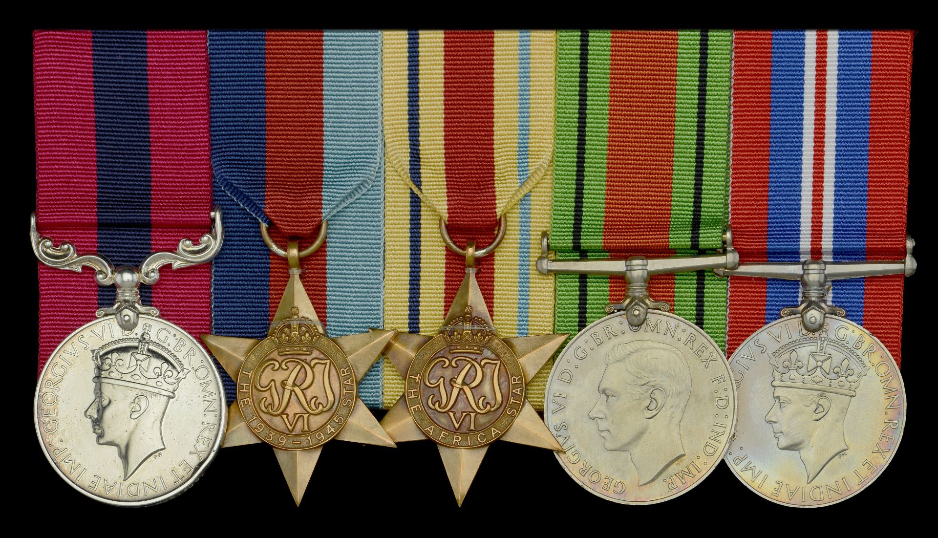 A very rare Second War 'Madagascar Operations' D.C.M. group of five awarded to Corporal H. L...