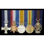 A scarce Great War D.S.C. group of five awarded to Surgeon-Commander A. G. V. Elder, Royal N...