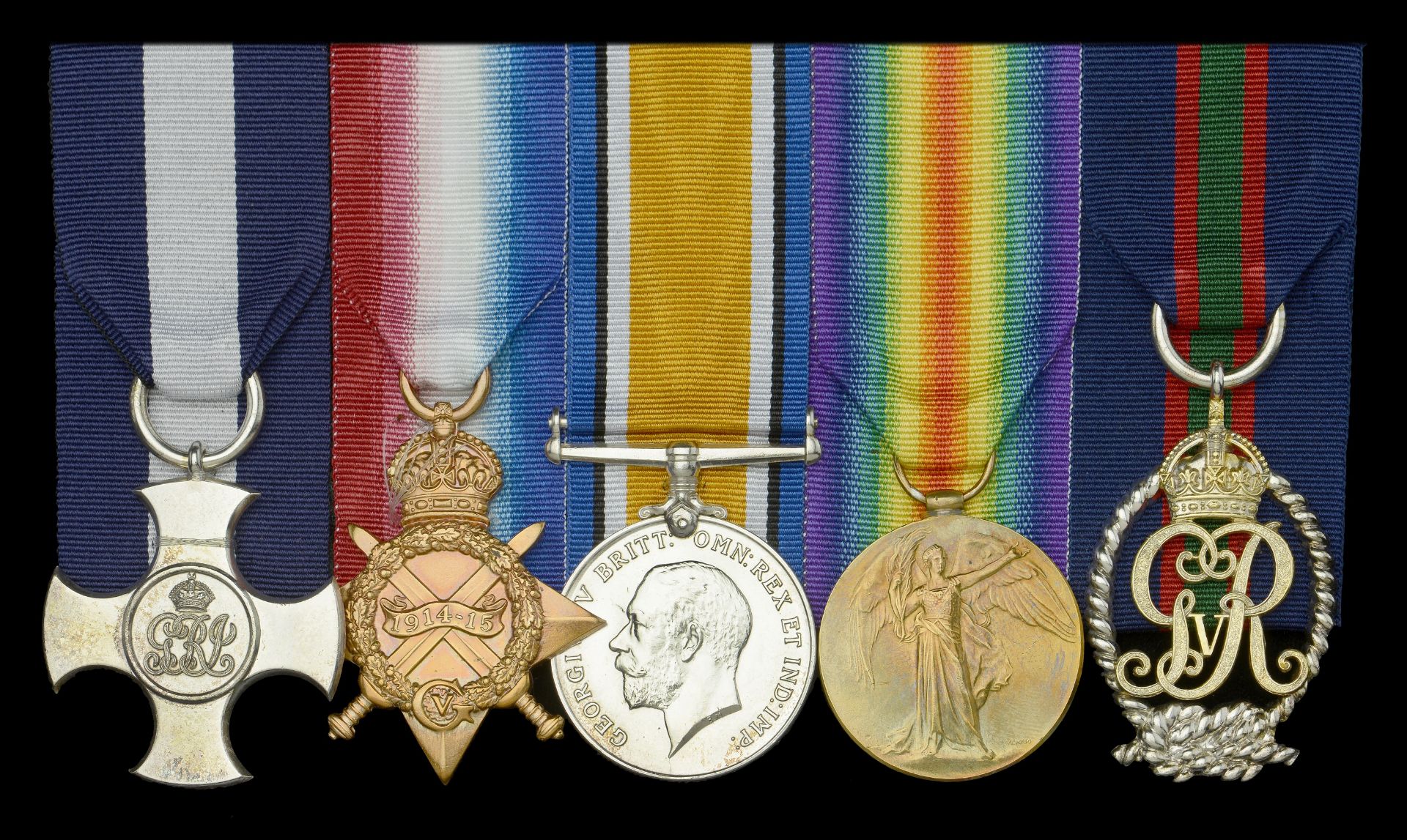 A scarce Great War D.S.C. group of five awarded to Surgeon-Commander A. G. V. Elder, Royal N...