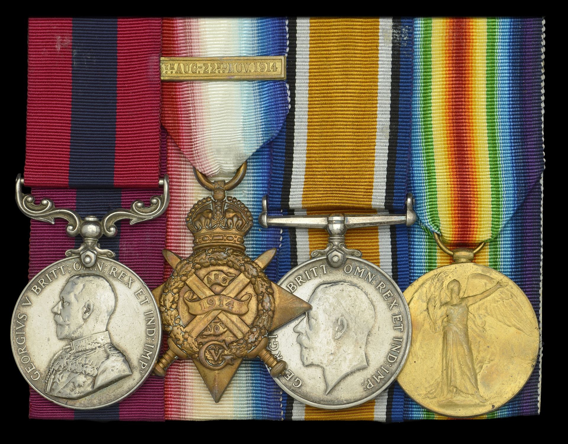 A fine Great War 'Palestine Campaign' May 1918 D.C.M. group of four awarded to Private T. Le...