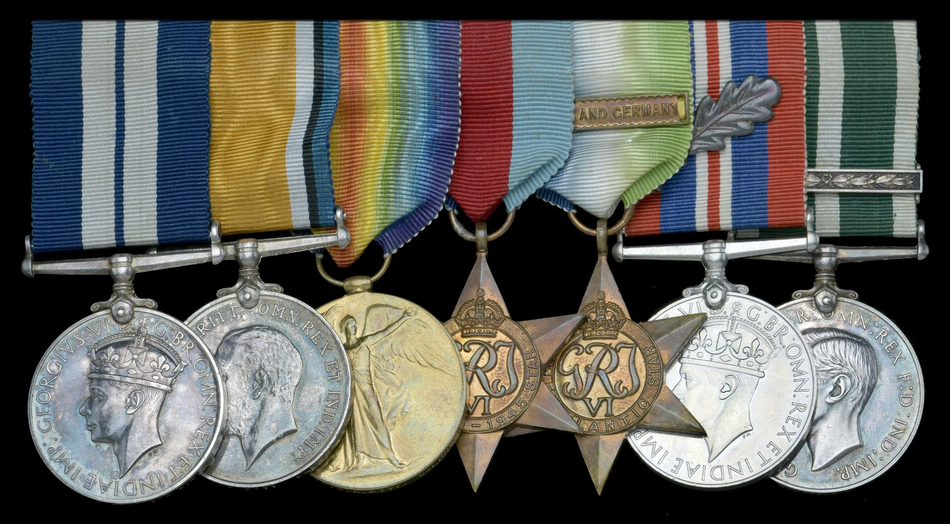 A Second War D.S.M. group of seven awarded to Leading Seaman E. R. Pitt, Royal Naval Reserve...