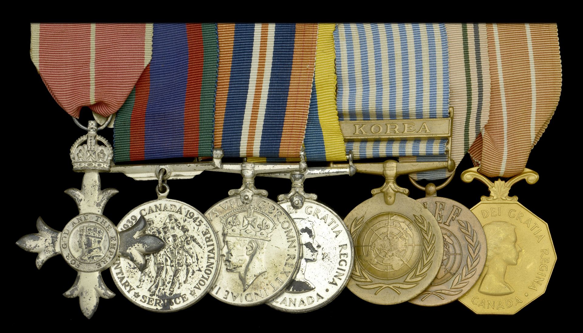 A Korean War M.B.E. group of seven awarded to Colonel J. S. Hitsman, Royal Canadian Army Med...