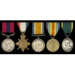 A fine Great War 'Neuve Eglise' April 1918 D.C.M. group of five awarded to Sergeant A. Wood,...