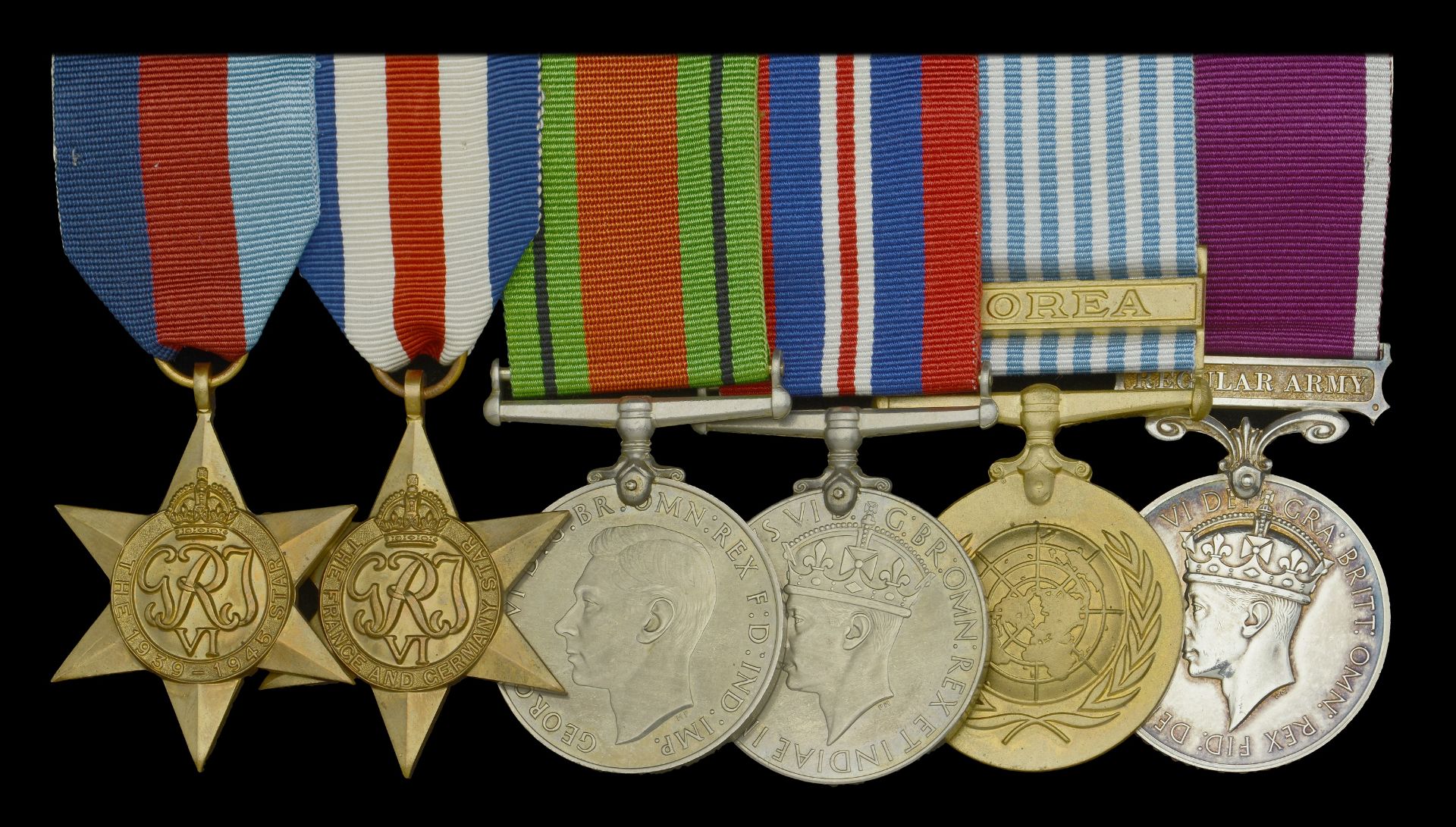 Six: Major R. Davey, Royal Electrical and Mechanical Engineers 1939-45 Star; France and G...