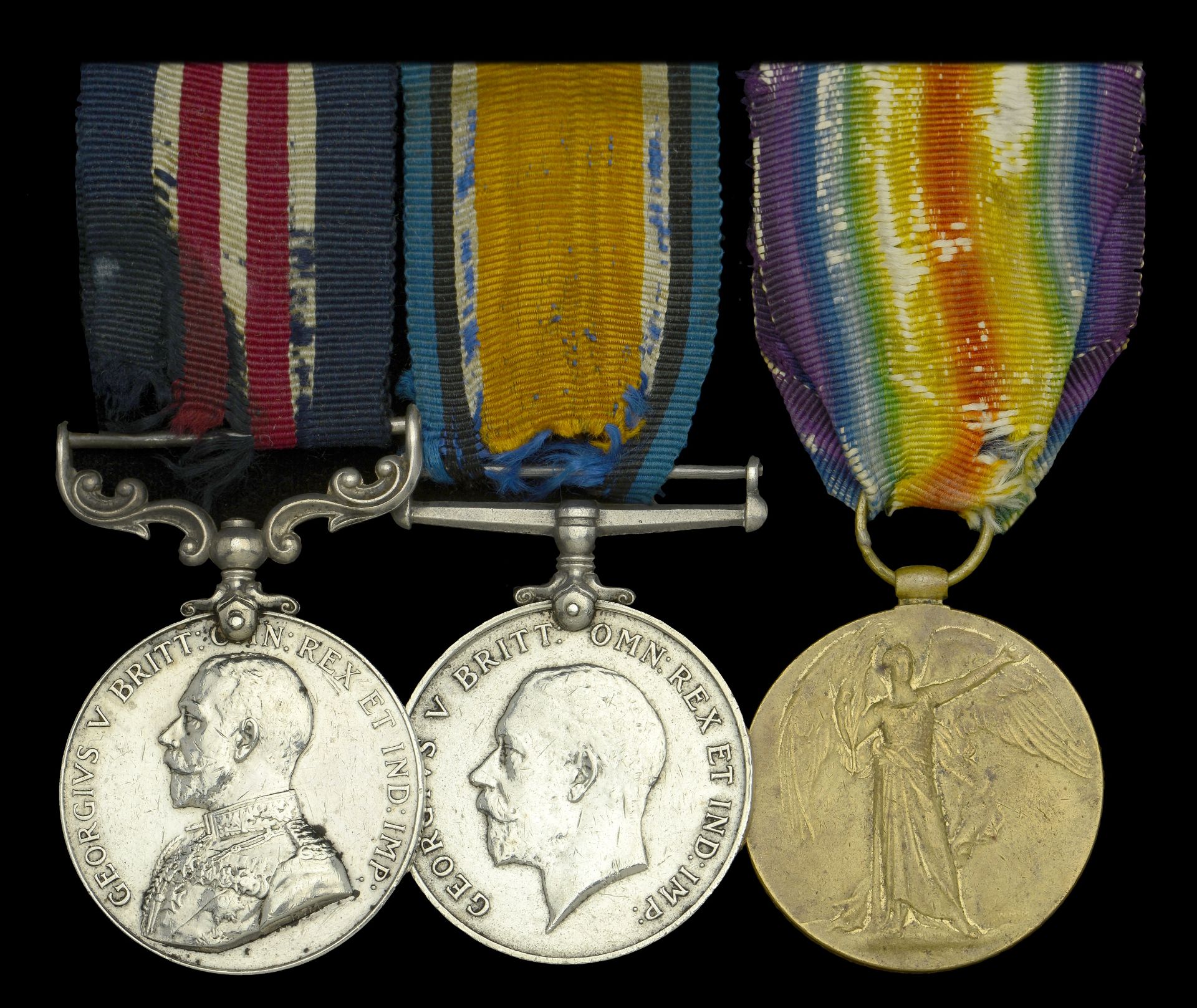 A Great War M.M. group of three awarded to Private H. Amery, South Staffordshire Regiment...