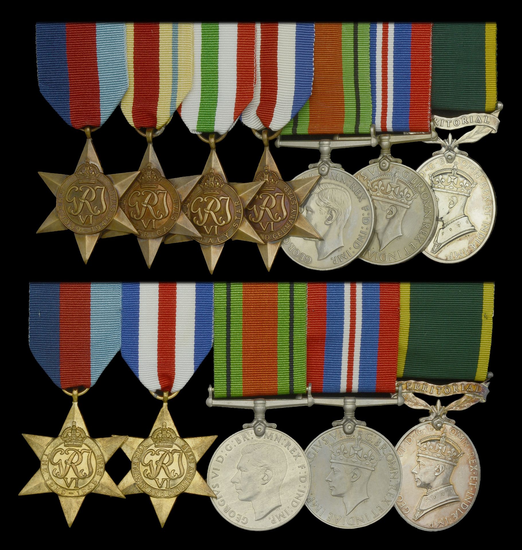 Seven: Corporal S. Young, Royal Electrical and Mechanical Engineers 1939-45 Star; Africa St...