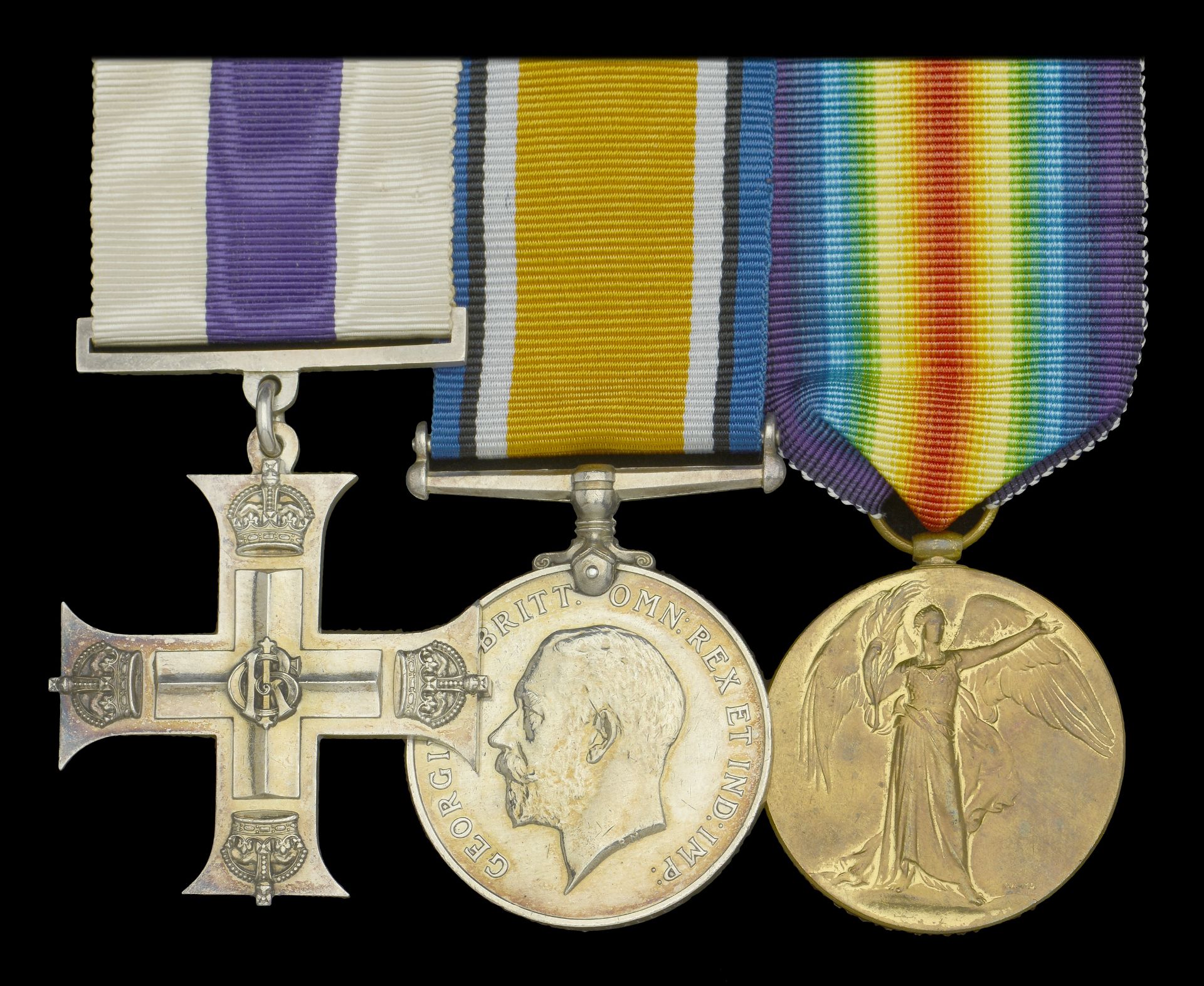 A scarce Great War 'Western Front' M.C. group of three awarded to Reverend A. K. Swallow, Te...