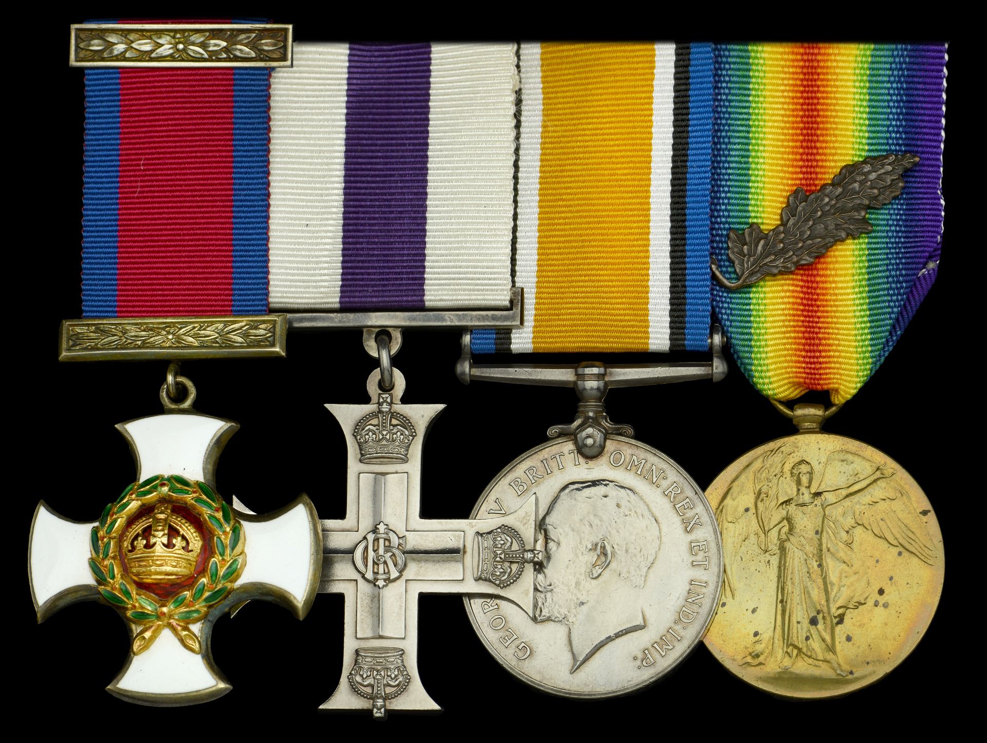 A Great War 1918 'Advance to Victory' D.S.O., M.C. group of four awarded to Captain G. H. Be...