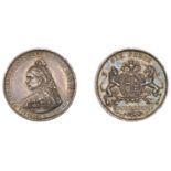 Victoria (1837-1901), Pattern Sixpence, 1887, by J. Rochelle Thomas for Spink, edge stamped...